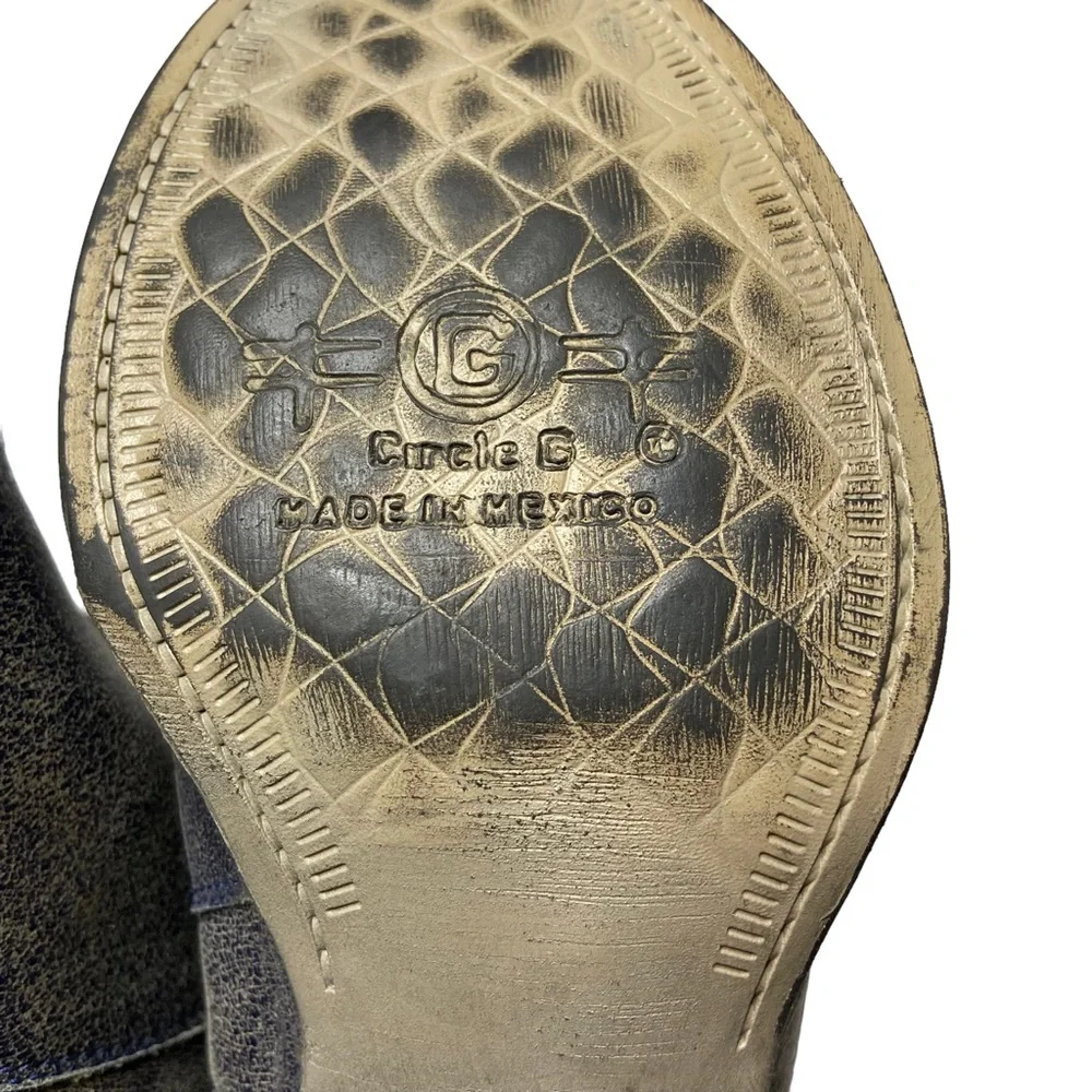 Corral Brown and Grey Star Round Toe Ankle Boots - Picture 9 of 12